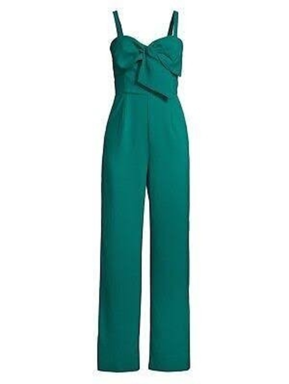 Lilly Pulitzer Teal Bow-Front Wide-Leg Jumpsuit Size 00